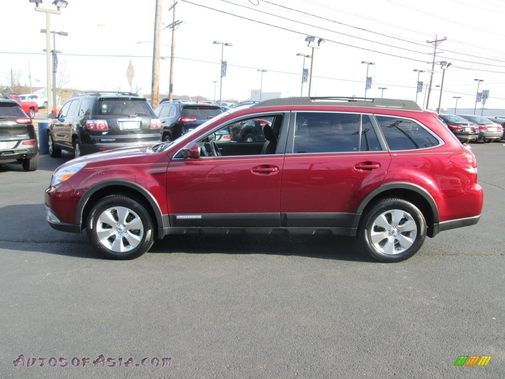 2012 Outback 3.6R Limited - Ruby Red Pearl / Off Black photo #9
