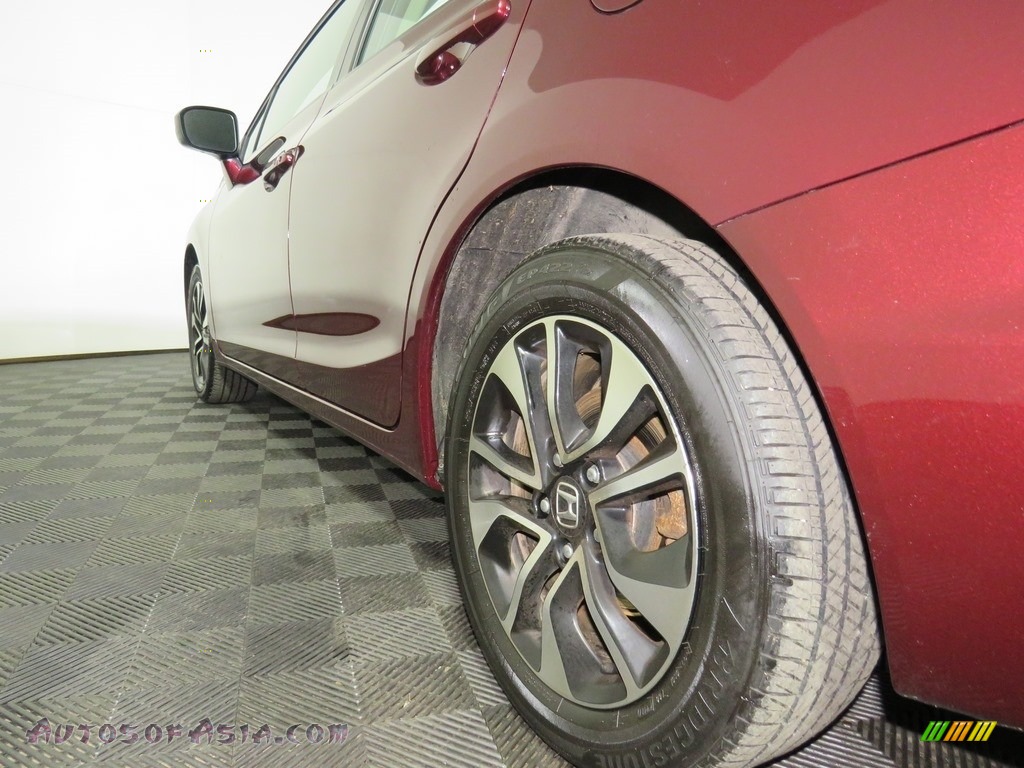 2015 Civic EX Sedan - Crimson Pearl / Beige photo #10