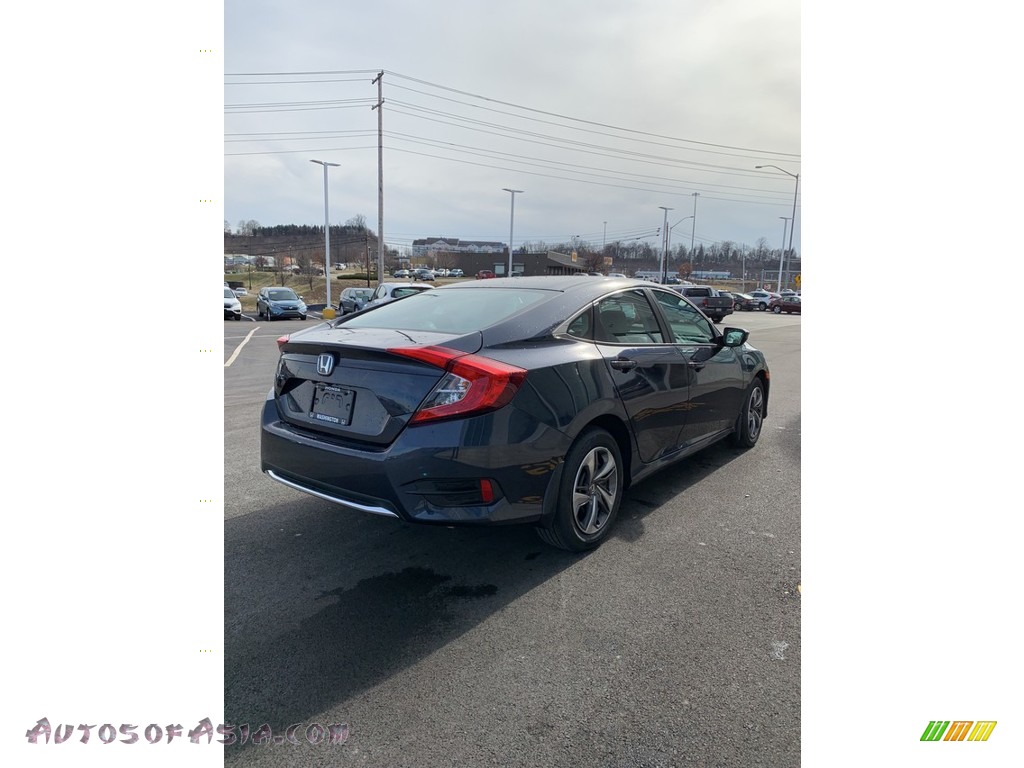 2019 Civic LX Sedan - Cosmic Blue Metallic / Gray photo #5