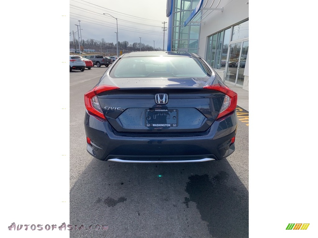 2019 Civic LX Sedan - Cosmic Blue Metallic / Gray photo #6