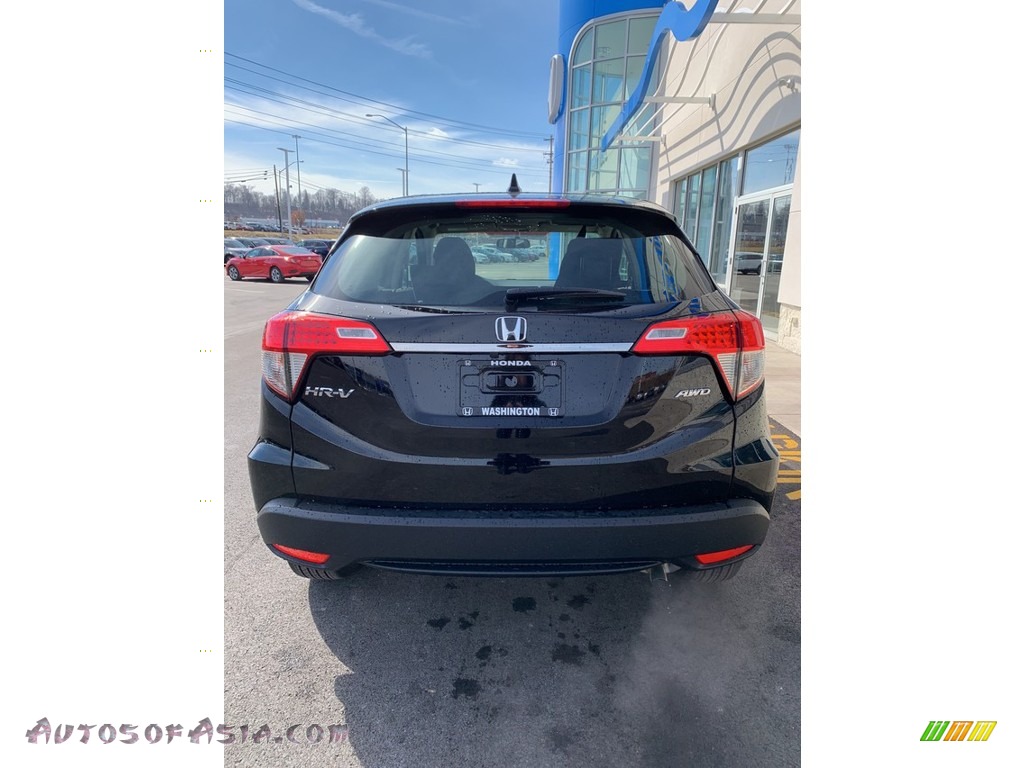 2019 HR-V LX AWD - Crystal Black Pearl / Black photo #6