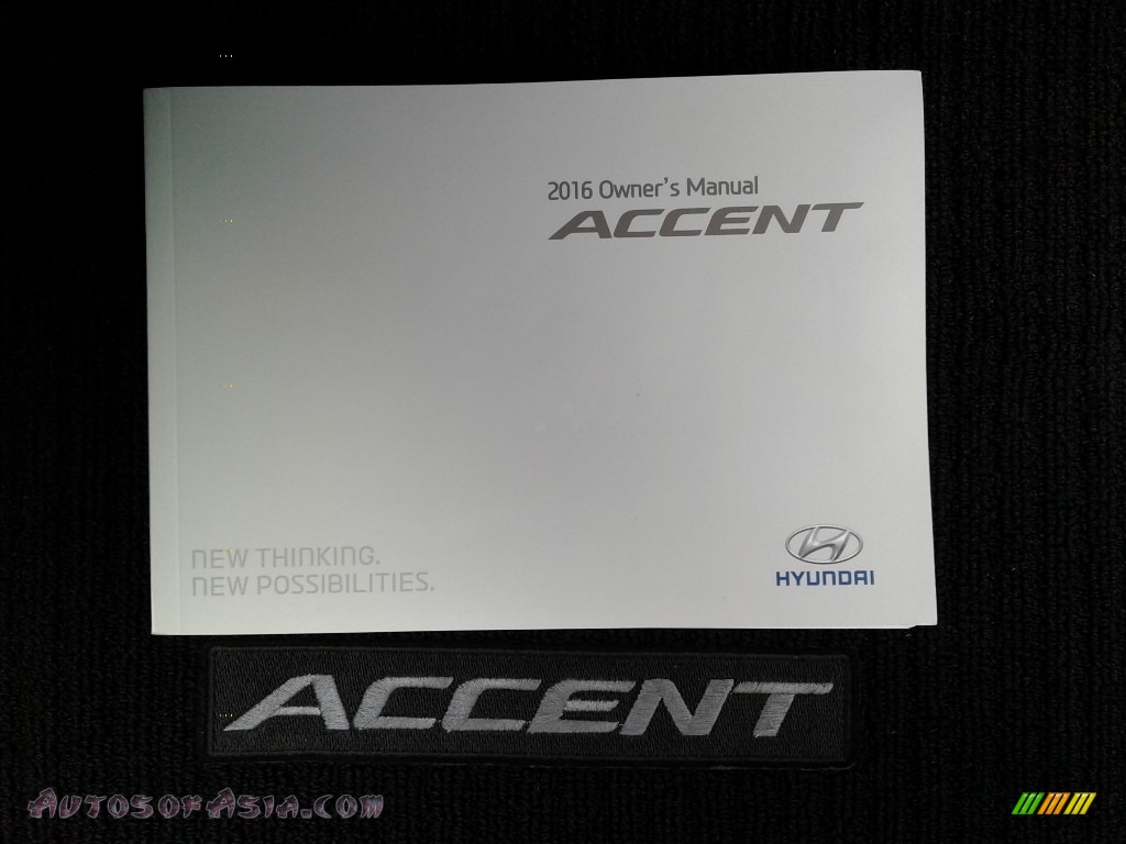 2016 Accent SE Sedan - Ultra Black / Gray photo #25