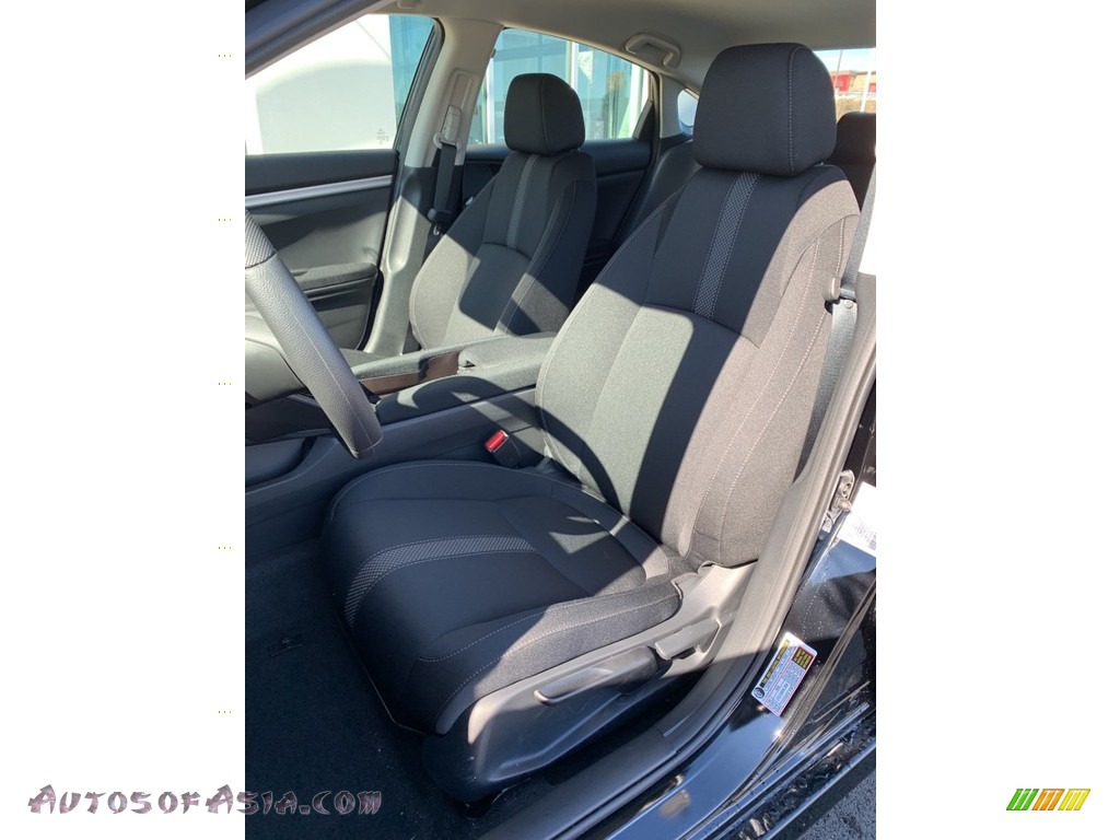 2019 Civic LX Sedan - Crystal Black Pearl / Black photo #12