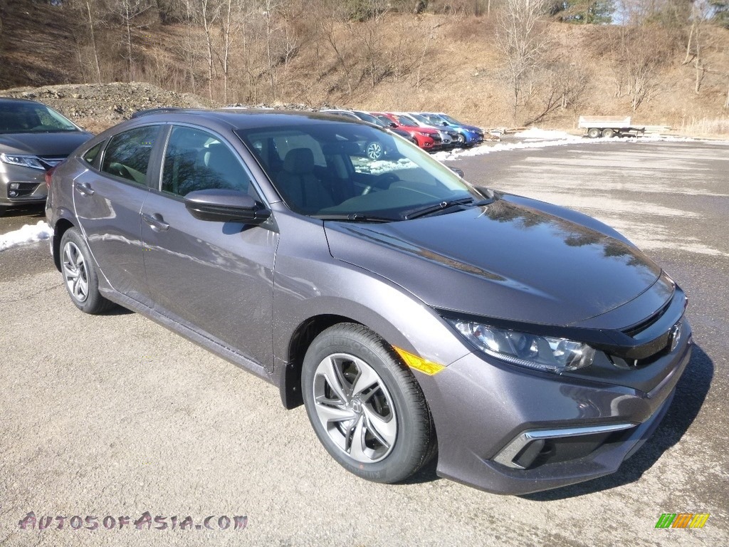 2019 Civic LX Sedan - Modern Steel Metallic / Gray photo #6