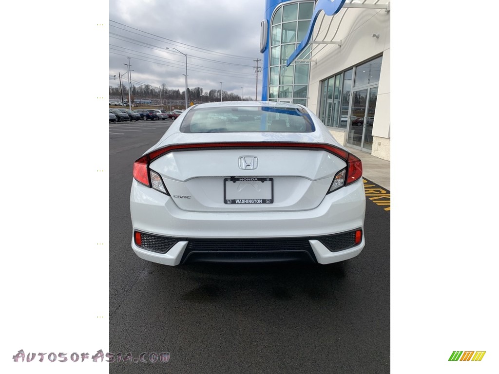 2019 Civic LX Coupe - Platinum White Pearl / Black photo #6