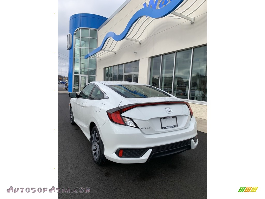 2019 Civic LX Coupe - Platinum White Pearl / Black photo #7