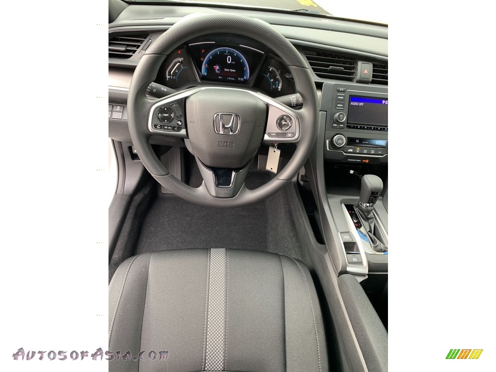 2019 Civic LX Coupe - Platinum White Pearl / Black photo #11