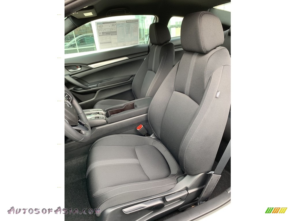 2019 Civic LX Coupe - Platinum White Pearl / Black photo #12
