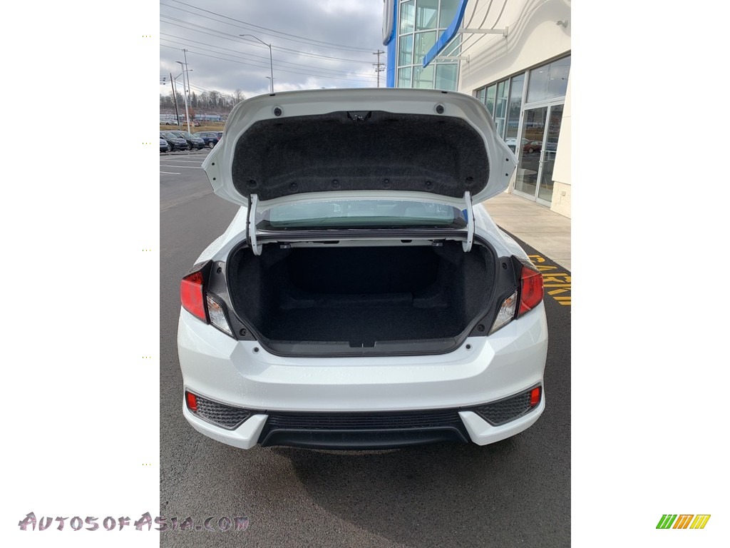2019 Civic LX Coupe - Platinum White Pearl / Black photo #14