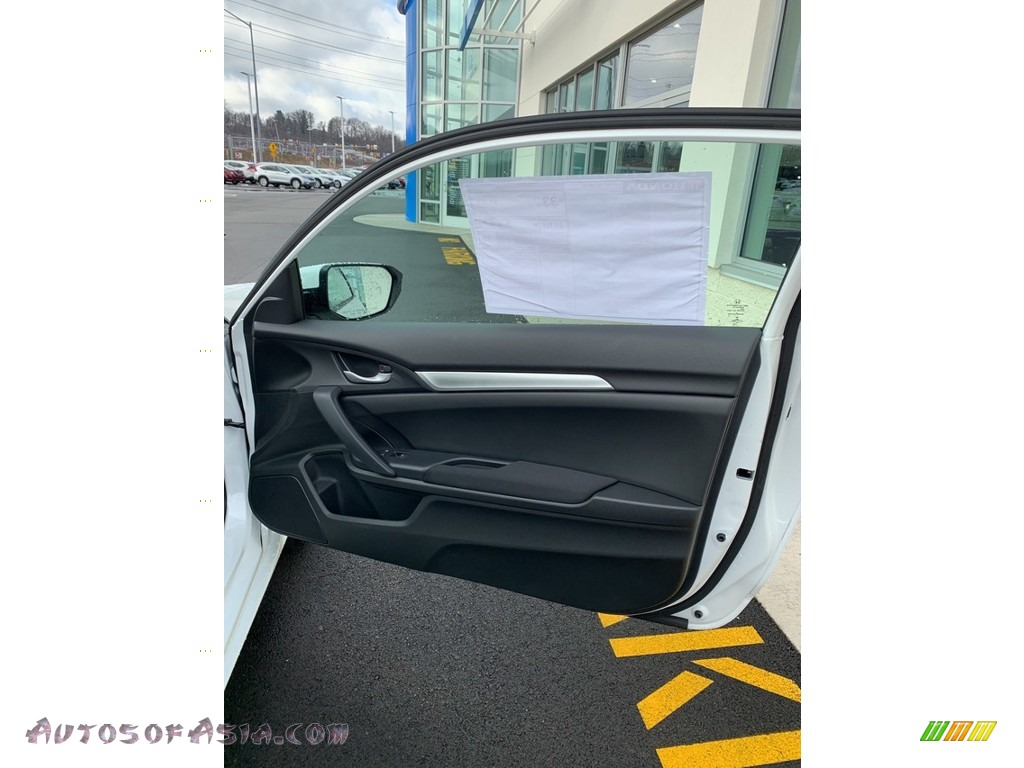 2019 Civic LX Coupe - Platinum White Pearl / Black photo #19