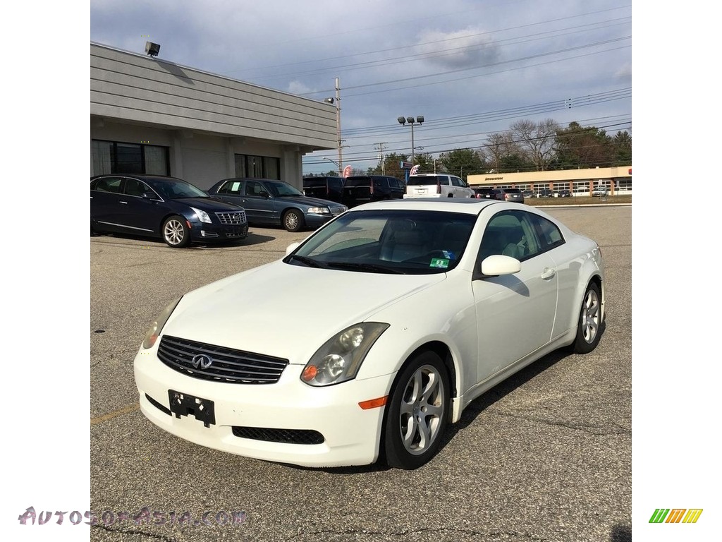 Ivory Pearl / Stone Infiniti G 35 Coupe
