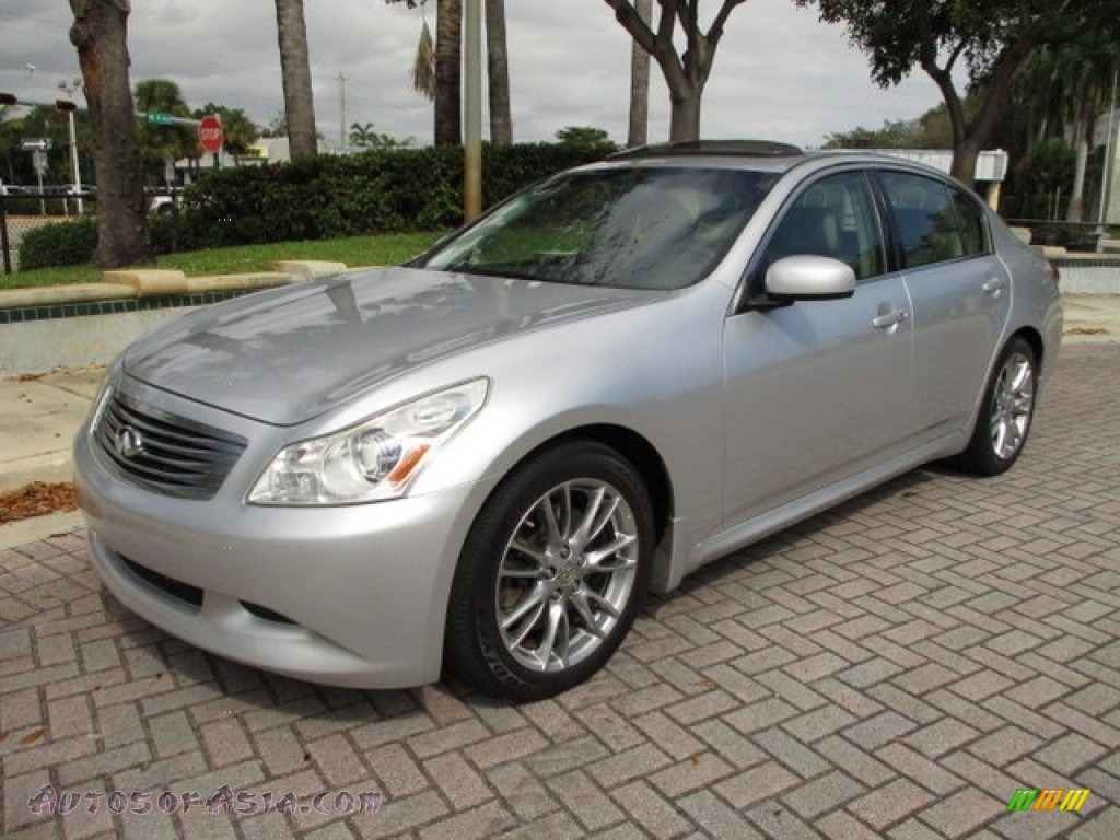 Liquid Platinum Silver / Stone Infiniti G 35 S Sport Sedan