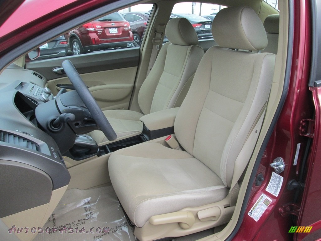 2007 Civic LX Sedan - Tango Red Pearl / Ivory photo #15