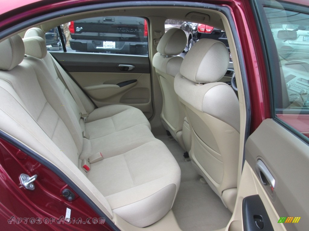 2007 Civic LX Sedan - Tango Red Pearl / Ivory photo #18