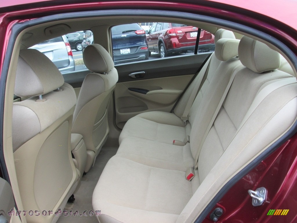 2007 Civic LX Sedan - Tango Red Pearl / Ivory photo #20