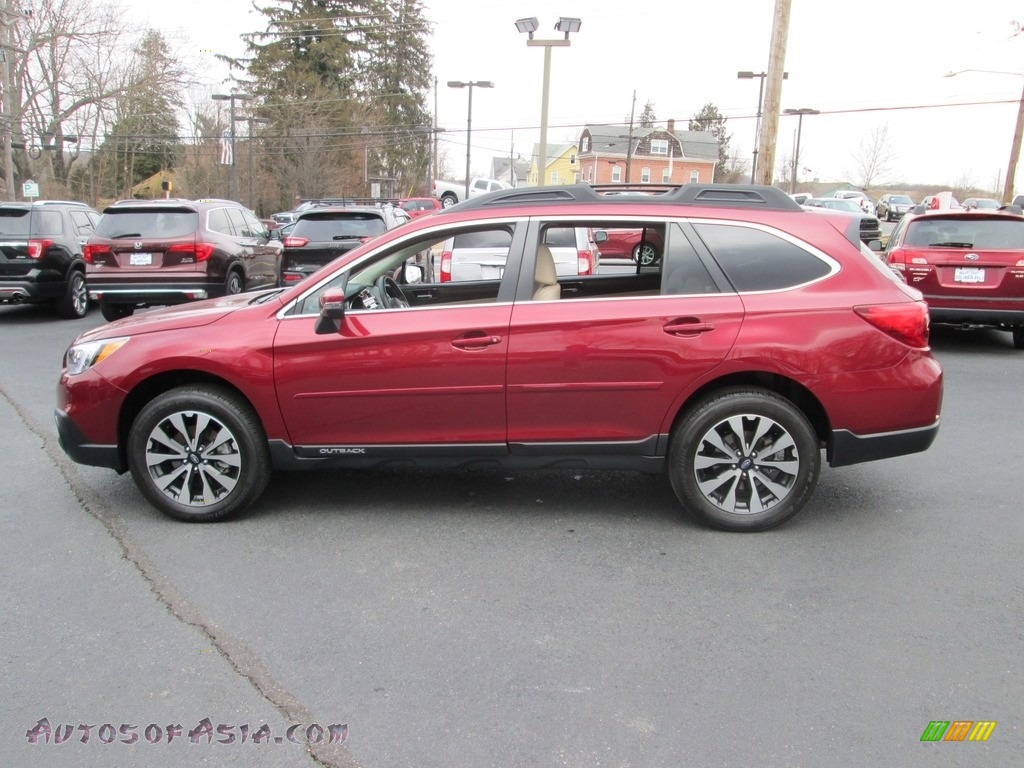 2017 Outback 2.5i Limited - Venetian Red Pearl / Warm Ivory photo #9