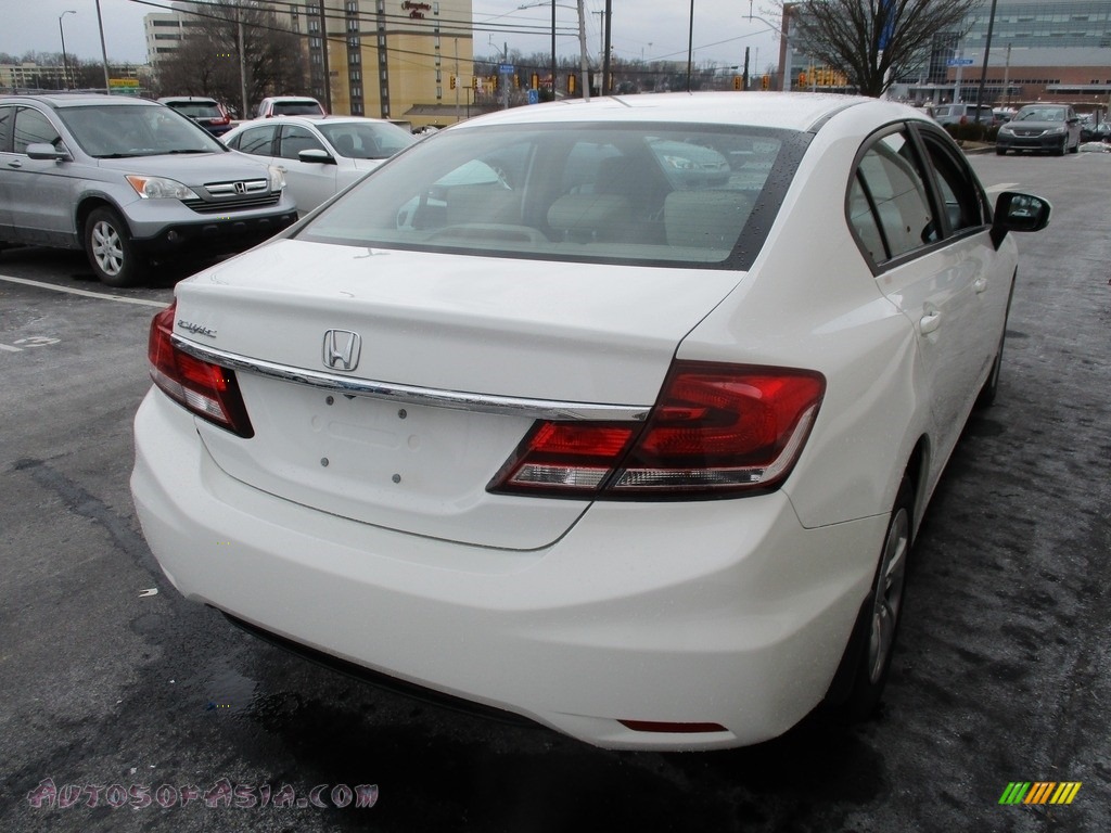 2015 Civic LX Sedan - Taffeta White / Beige photo #5