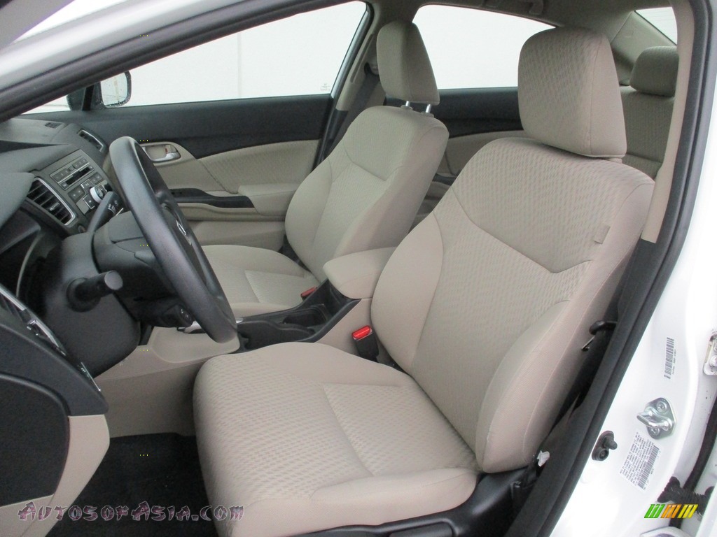 2015 Civic LX Sedan - Taffeta White / Beige photo #11