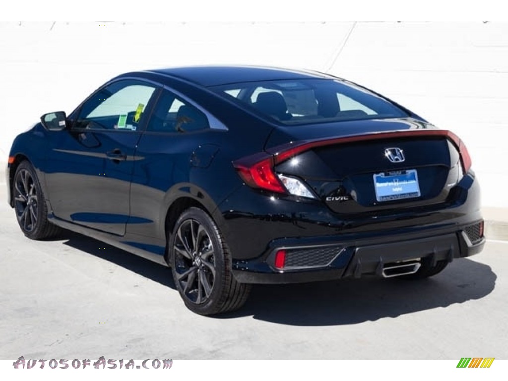 2019 Civic Sport Coupe - Crystal Black Pearl / Black photo #2