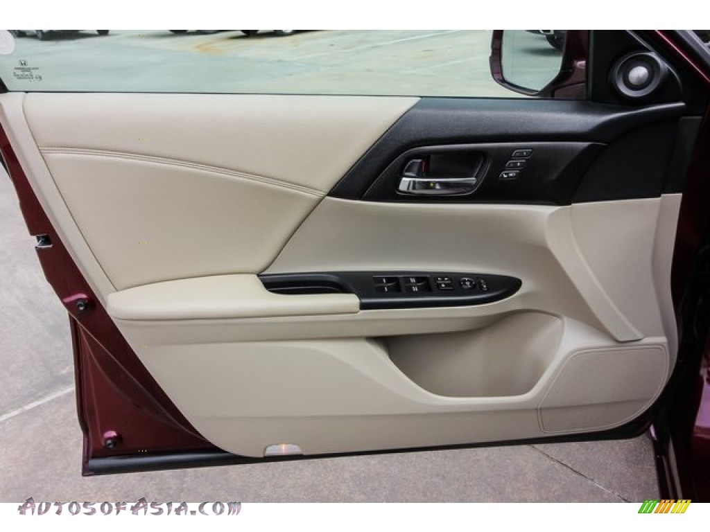 2014 Accord EX-L V6 Sedan - Basque Red Pearl II / Ivory photo #18