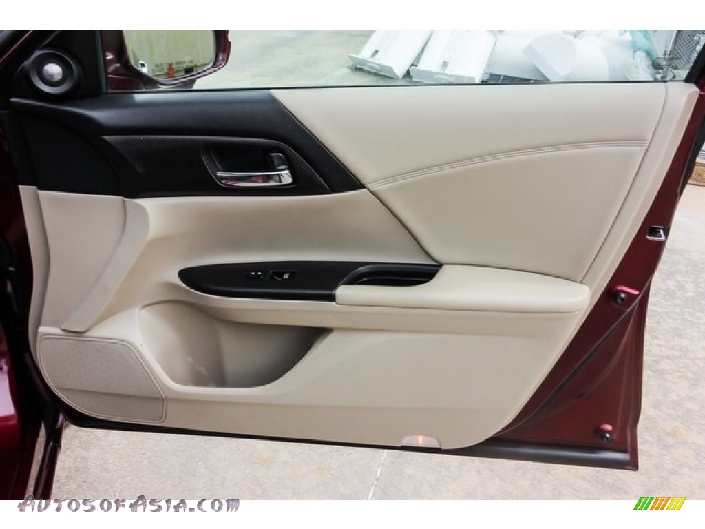 2014 Accord EX-L V6 Sedan - Basque Red Pearl II / Ivory photo #25