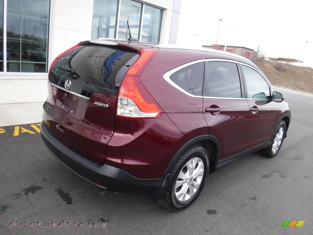 2013 CR-V EX-L AWD - Basque Red Pearl II / Gray photo #9