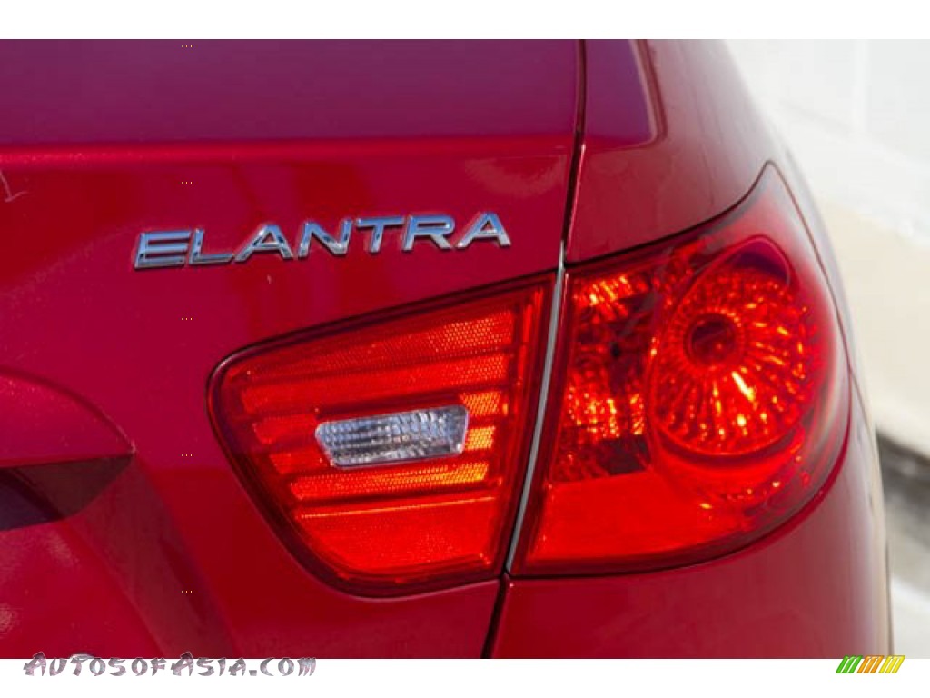 2009 Elantra GLS Sedan - Apple Red Pearl / Beige photo #11