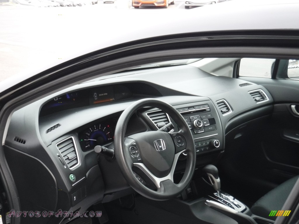 2015 Civic LX Sedan - Crystal Black Pearl / Gray photo #10