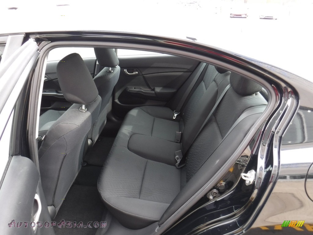 2015 Civic LX Sedan - Crystal Black Pearl / Gray photo #22