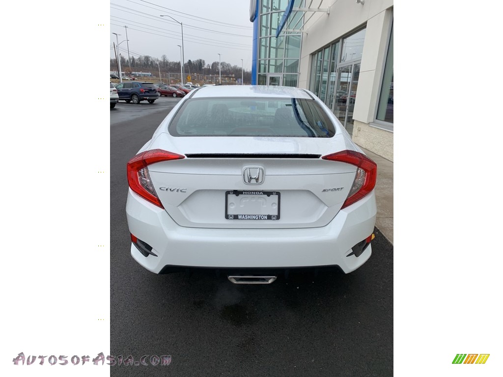 2019 Civic Sport Sedan - Platinum White Pearl / Black photo #6