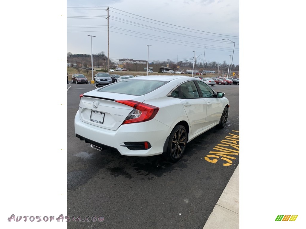 2019 Civic Sport Sedan - Platinum White Pearl / Black photo #5