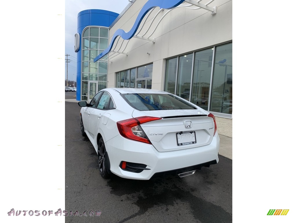 2019 Civic Sport Sedan - Platinum White Pearl / Black photo #7