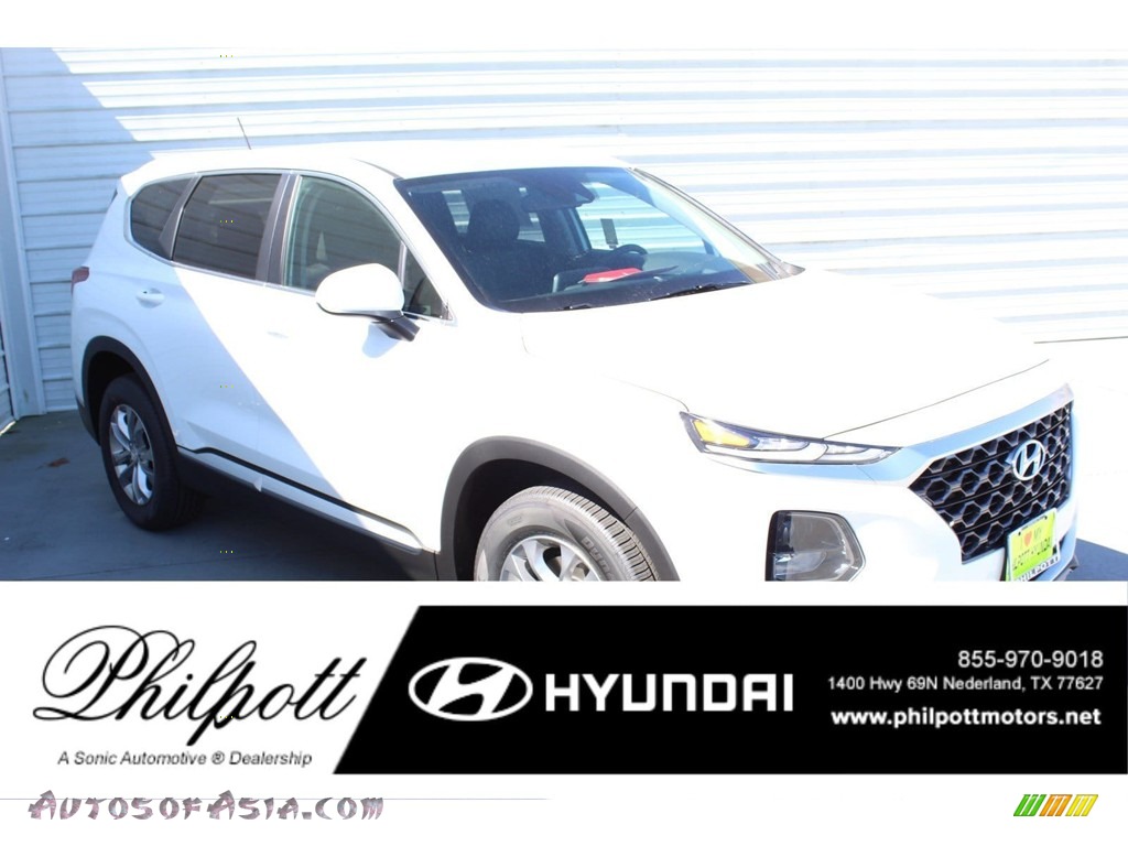 Quartz White / Black Hyundai Santa Fe SE