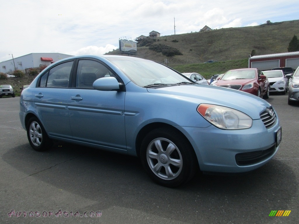 2006 Accent GLS Sedan - Ice Blue / Beige photo #1