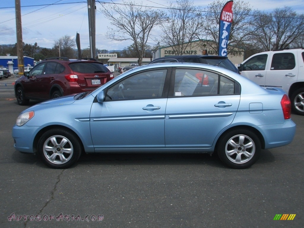 2006 Accent GLS Sedan - Ice Blue / Beige photo #4