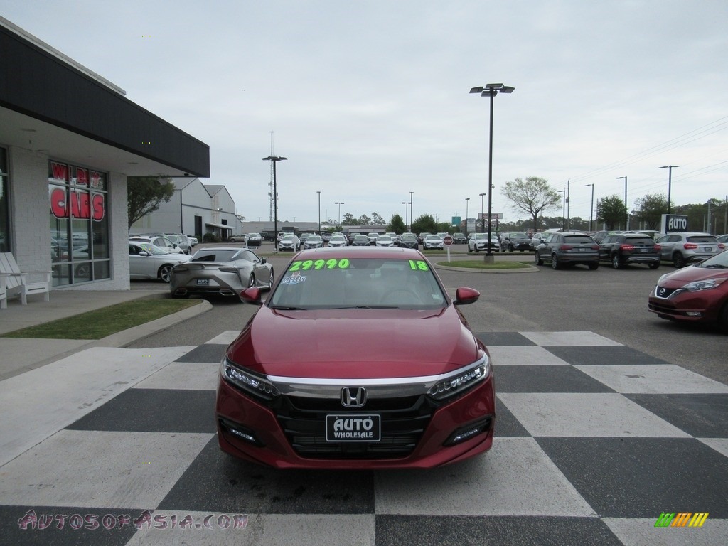 2018 Accord Touring Sedan - Radiant Red Metallic / Gray photo #2