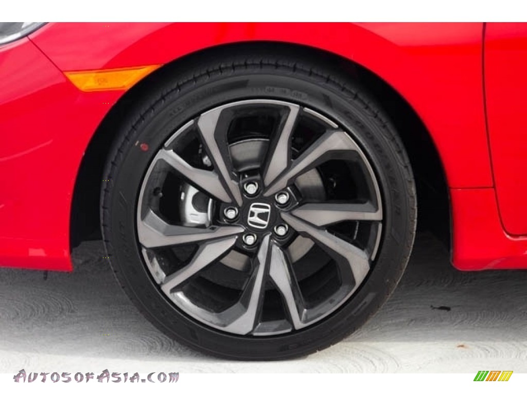 2019 Civic Sport Sedan - Rallye Red / Black photo #11