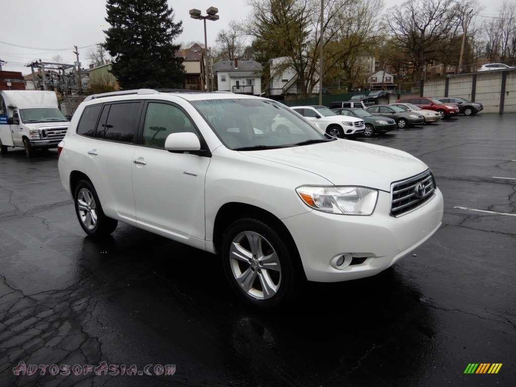 Blizzard White Pearl / Ash Gray Toyota Highlander Limited 4WD