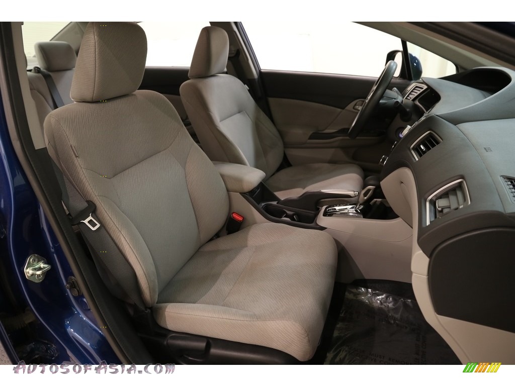 2013 Civic LX Sedan - Dyno Blue Pearl / Gray photo #18