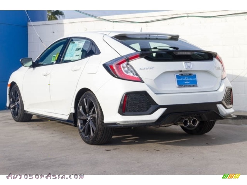2019 Civic Sport Touring Hatchback - White Orchid Pearl / Black photo #2