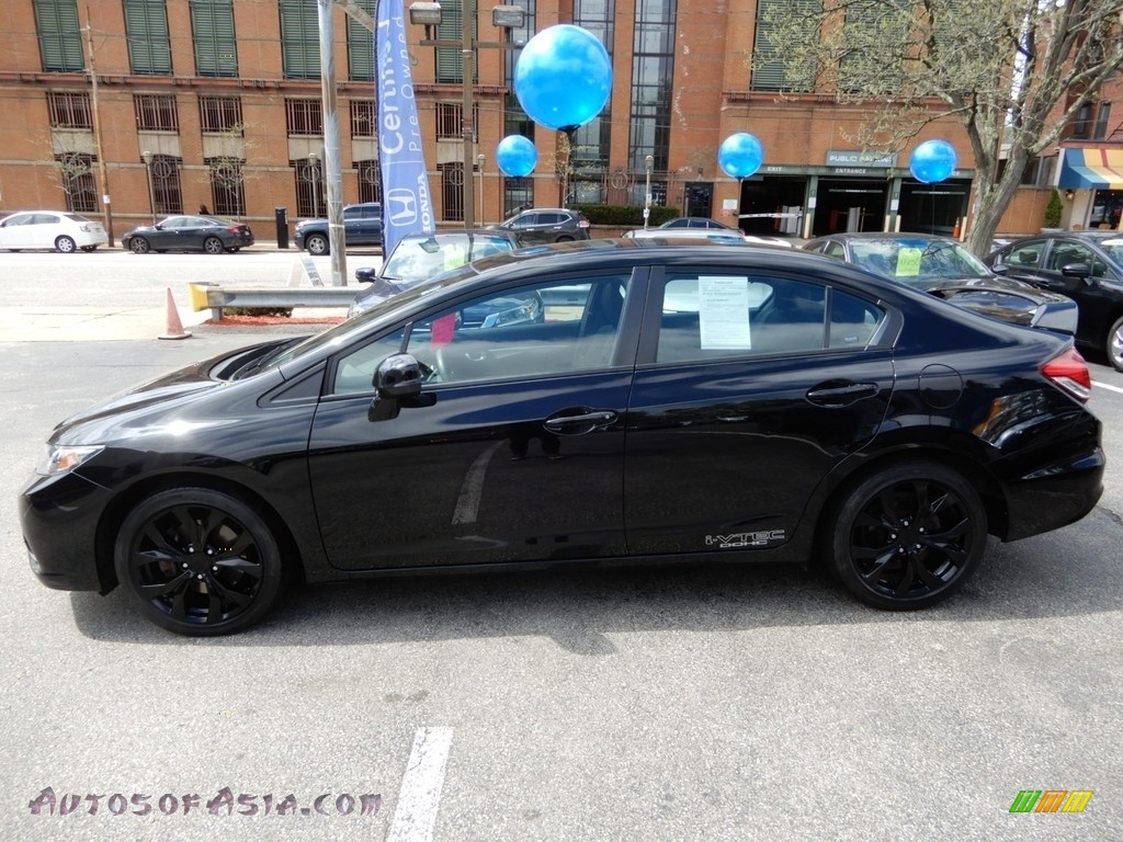 2013 Civic Si Sedan - Crystal Black Pearl / Black photo #4