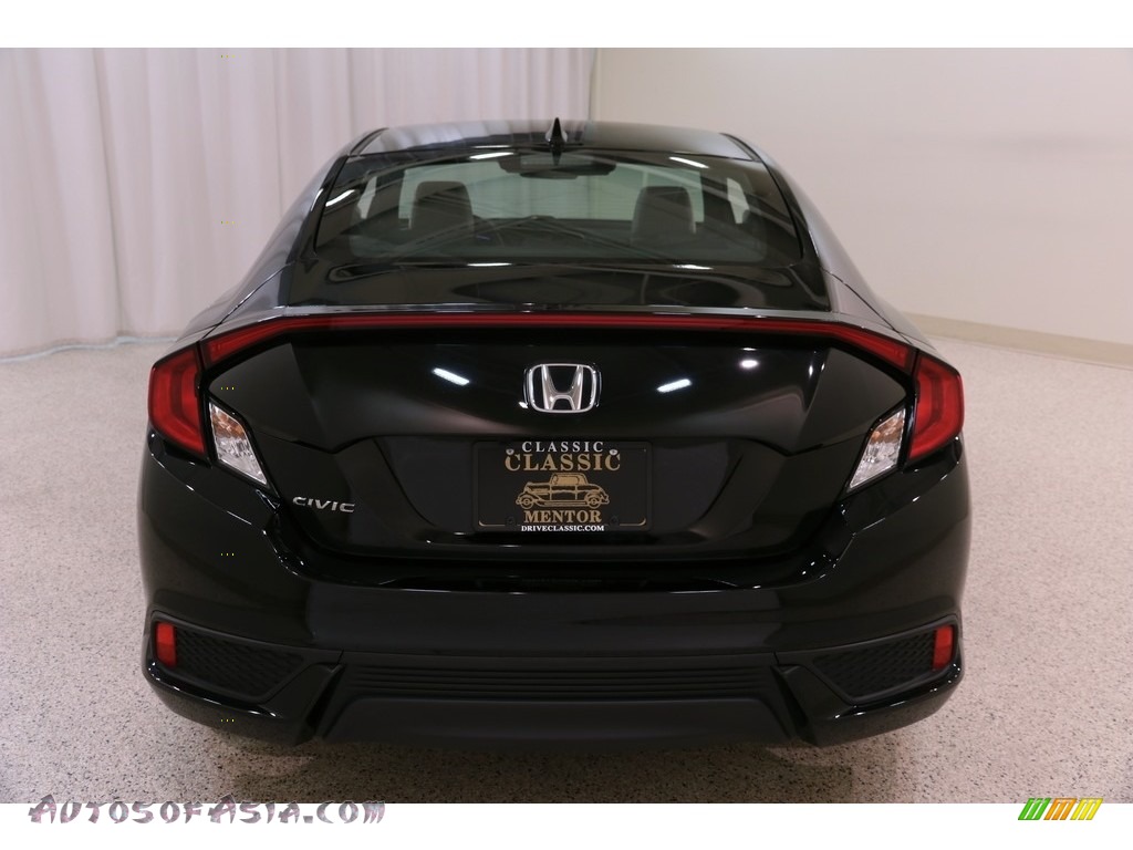 2017 Civic EX-T Coupe - Crystal Black Pearl / Black/Ivory photo #20