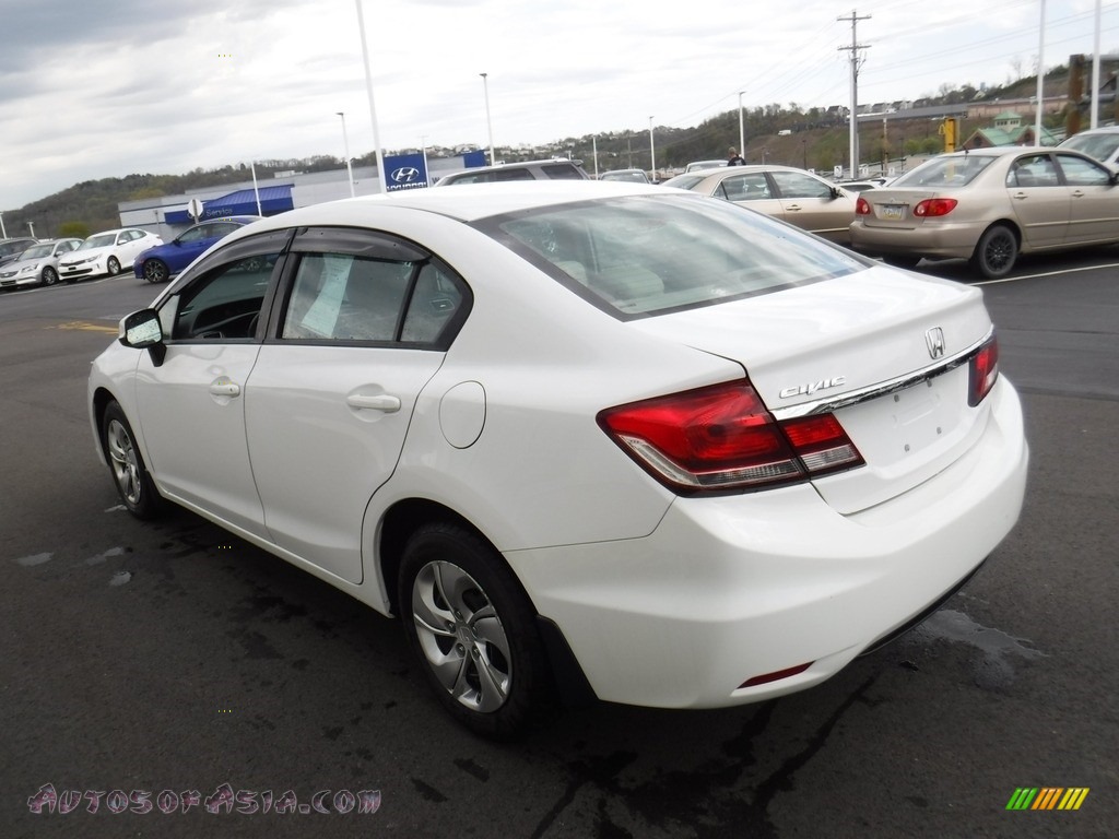 2013 Civic LX Sedan - Taffeta White / Gray photo #8