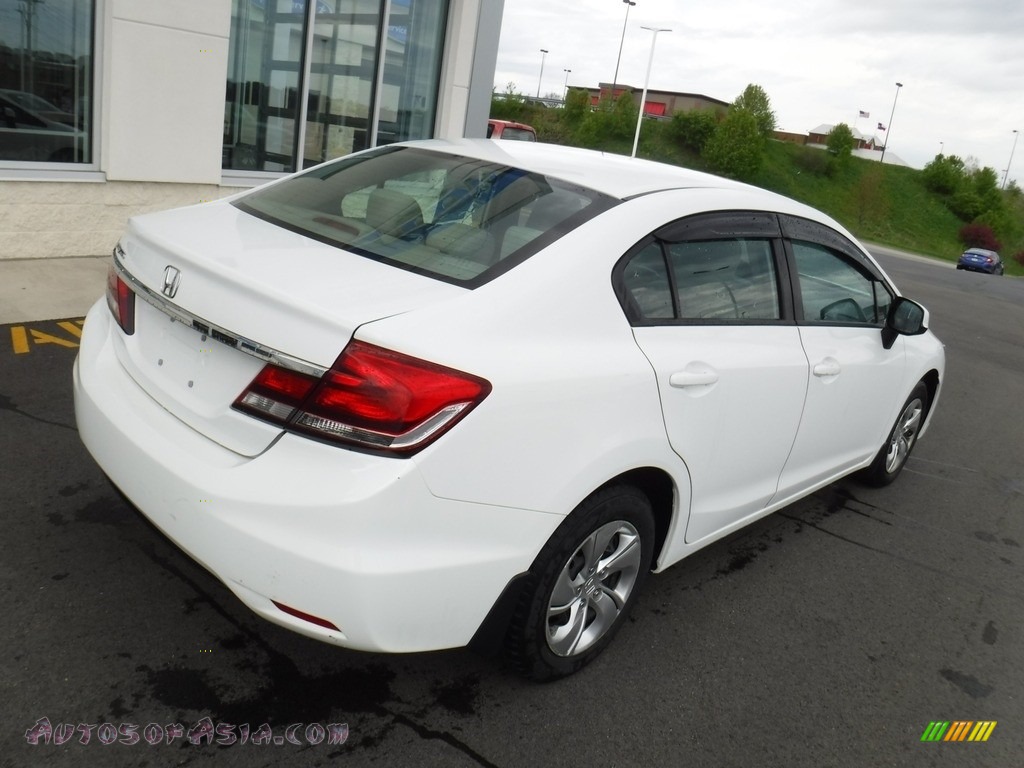 2013 Civic LX Sedan - Taffeta White / Gray photo #10