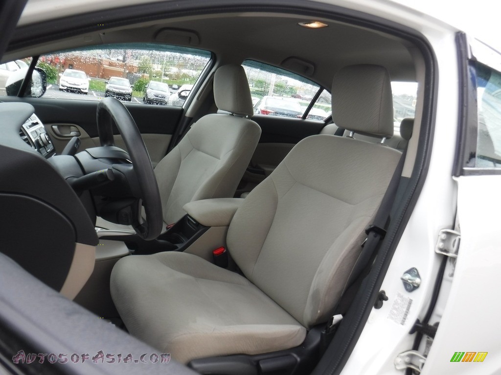 2013 Civic LX Sedan - Taffeta White / Gray photo #12