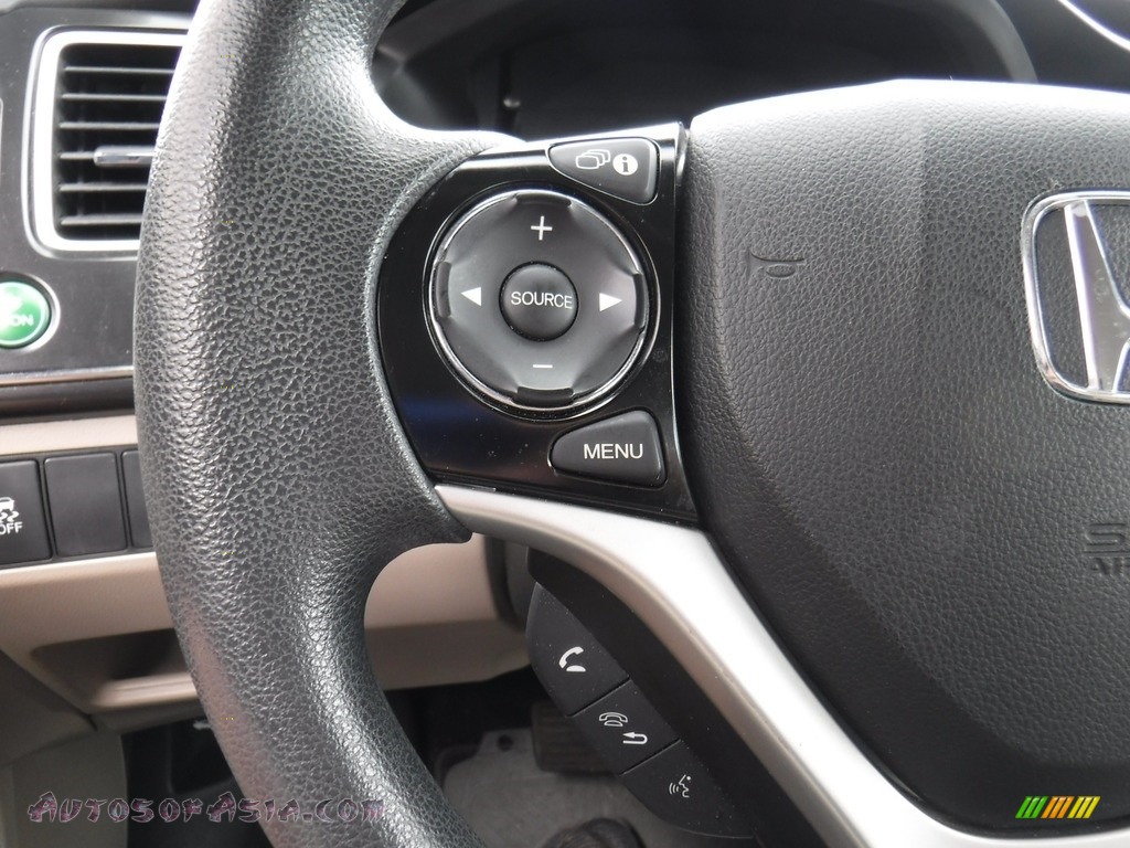 2013 Civic LX Sedan - Taffeta White / Gray photo #19