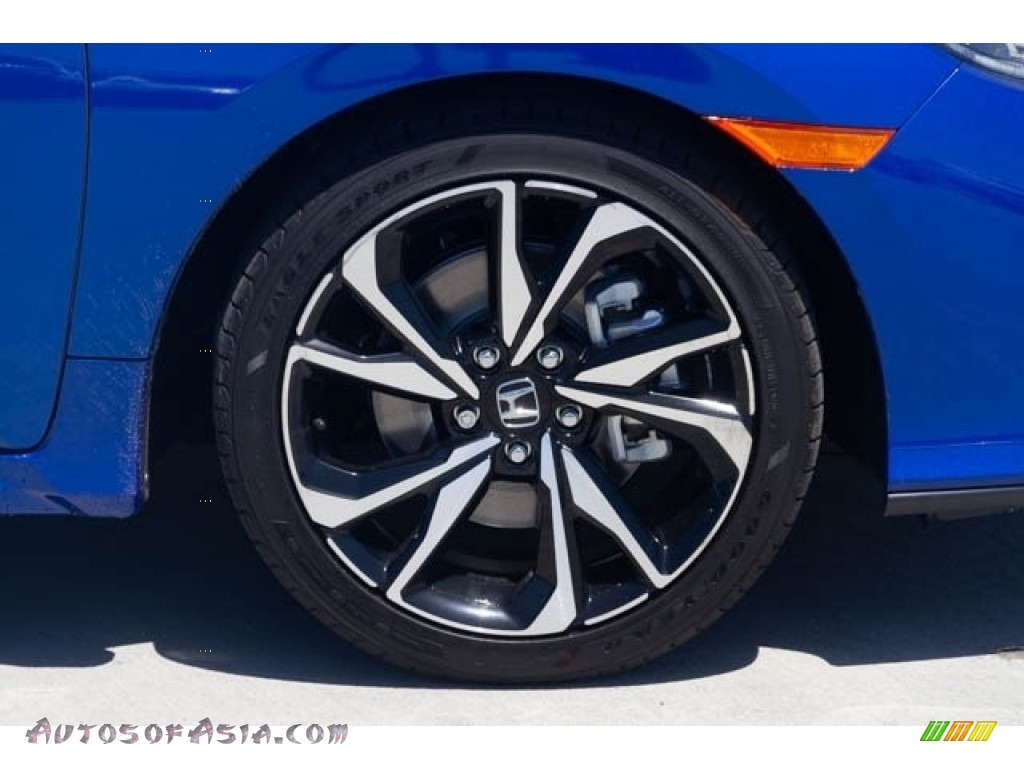 2019 Civic Si Sedan - Agean Blue Metallic / Black photo #11