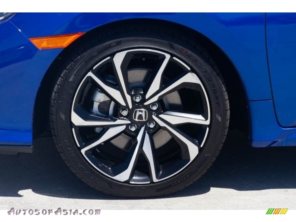 2019 Civic Si Sedan - Agean Blue Metallic / Black photo #12