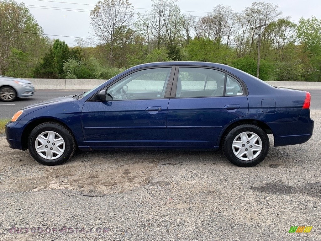 2003 Civic LX Sedan - Eternal Blue Pearl / Gray photo #6
