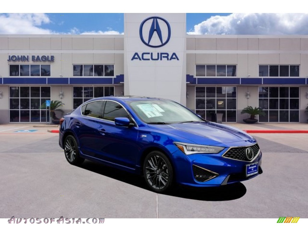 2019 ILX A-Spec - Apex Blue Pearl / Red photo #1